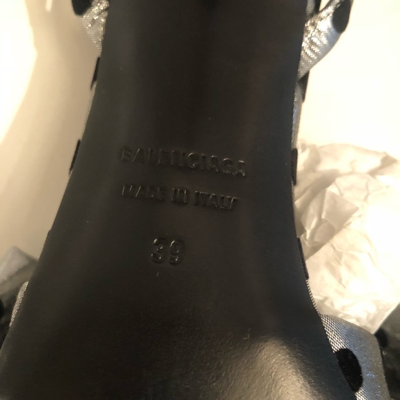Balenciaga polda dots metalic satin sandals 39 - Picture 5 of 8